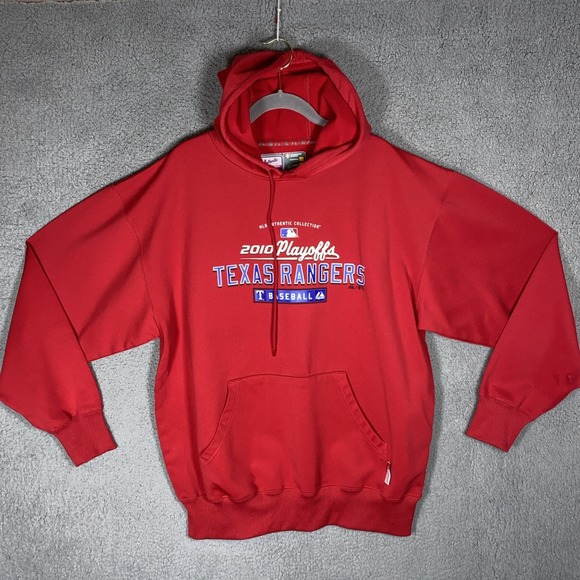 Majestic Other - Texas Rangers Men's Sz L 2010 Playoffs Authentic Collection Majestic Hoodie